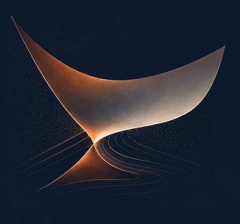 Cusp catastrophe surface showing stable and bifurcation zones